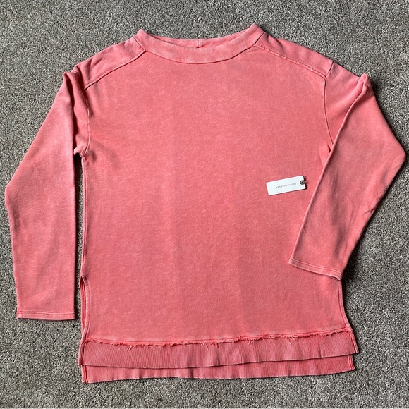 NWT PILCRO Sweatshirt, Women’s Size MED, Coral - ANTHROPOLOGIE - Picture 1 of 4